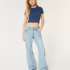 Low-Rise Baggy-Jeans mit mittlerer Waschung Low-Rise Baggy-Jeans mit mittlerer Waschung