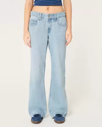Low-Rise Baggy-Jeans mit mittlerer Waschung