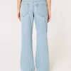 Low-Rise Baggy-Jeans mit mittlerer Waschung Low-Rise Baggy-Jeans mit mittlerer Waschung