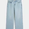 Low-Rise Baggy-Jeans mit mittlerer Waschung Low-Rise Baggy-Jeans mit mittlerer Waschung