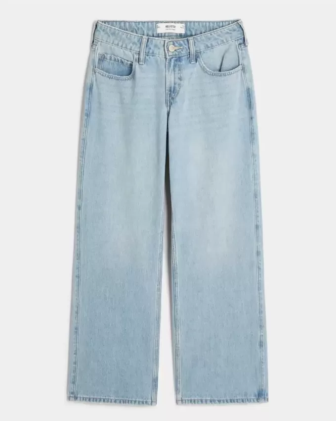 Low-Rise Baggy-Jeans mit mittlerer Waschung Low-Rise Baggy-Jeans mit mittlerer Waschung
