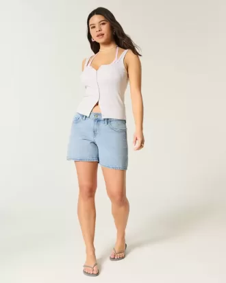 Low-Rise Baggy-Jeansshorts in mittlerer Waschung, 5″