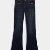 Low-Rise Boot-Jeans in dunkler Waschung Low-Rise Boot-Jeans in dunkler Waschung