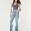 Low-Rise Boot-Jeans in heller Waschung Low-Rise Boot-Jeans in heller Waschung