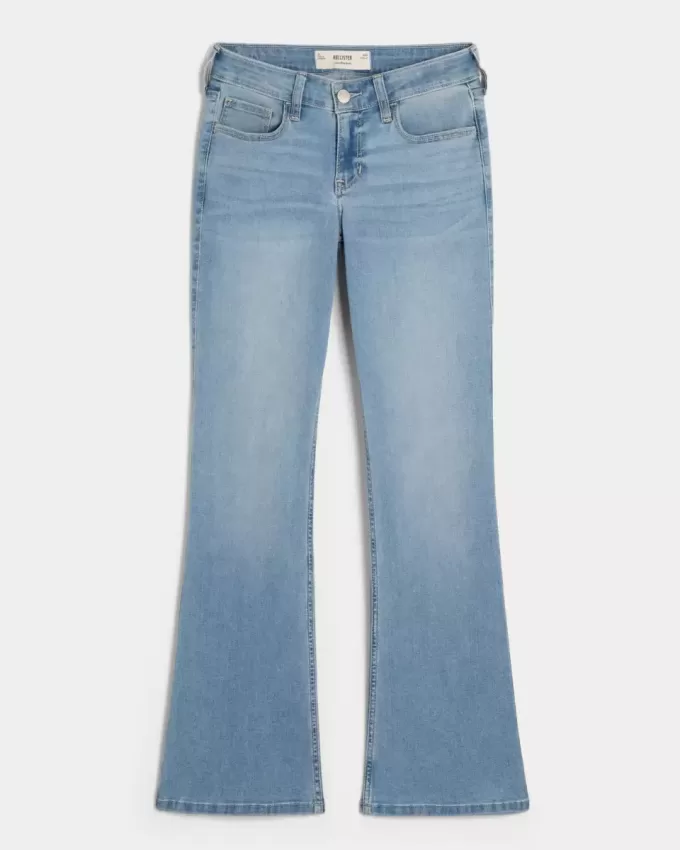 Low-Rise Boot-Jeans in heller Waschung Low-Rise Boot-Jeans in heller Waschung