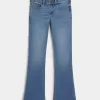 Low-Rise Boot-Jeans mit mittlerer Waschung Low-Rise Boot-Jeans mit mittlerer Waschung