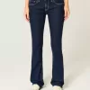 Low-Rise Bootcut-Jeans in dunkler Waschung Low-Rise Bootcut-Jeans in dunkler Waschung