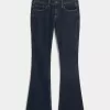 Low-Rise Bootcut-Jeans in dunkler Waschung Low-Rise Bootcut-Jeans in dunkler Waschung