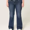 Low-Rise Bootcut-Jeans in dunkler Waschung Low-Rise Bootcut-Jeans in dunkler Waschung