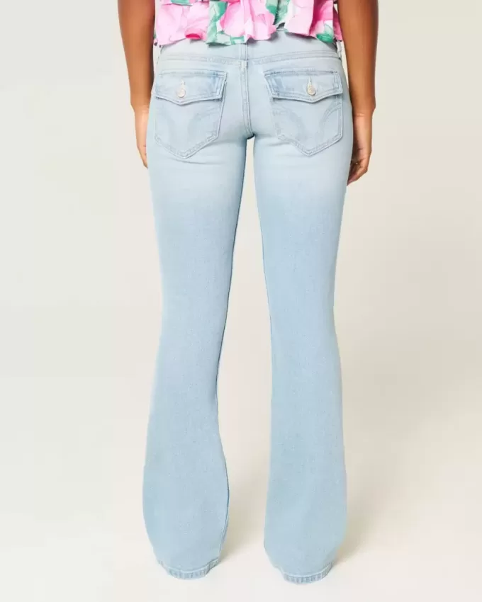 Low-Rise-Bootcut-Jeans in heller Waschung Low-Rise-Bootcut-Jeans in heller Waschung