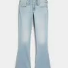 Low-Rise-Bootcut-Jeans in heller Waschung Low-Rise-Bootcut-Jeans in heller Waschung