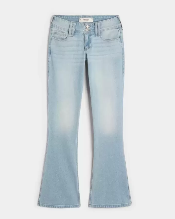 Low-Rise-Bootcut-Jeans in heller Waschung Low-Rise-Bootcut-Jeans in heller Waschung