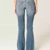 Low-Rise-Bootcut-Jeans in mittlerer Waschung