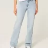 Low-Rise-Jeans in heller Waschung mit entspannter Straight-Leg-Passform Low-Rise-Jeans in heller Waschung mit entspannter Straight-Leg-Passform