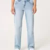 Low-Rise-Jeans in heller Waschung mit entspannter Straight-Leg-Passform Low-Rise-Jeans in heller Waschung mit entspannter Straight-Leg-Passform
