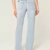 Low-Rise-Jeans in heller Waschung mit entspannter Straight-Leg-Passform Low-Rise-Jeans in heller Waschung mit entspannter Straight-Leg-Passform