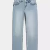 Low-Rise-Jeans in heller Waschung mit entspannter Straight-Leg-Passform Low-Rise-Jeans in heller Waschung mit entspannter Straight-Leg-Passform