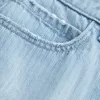 Low-Rise-Jeans-Mini-Skort mit Eisenbahnstreifen Low-Rise-Jeans-Mini-Skort mit Eisenbahnstreifen