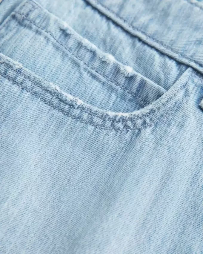Low-Rise-Jeans-Mini-Skort mit Eisenbahnstreifen Low-Rise-Jeans-Mini-Skort mit Eisenbahnstreifen