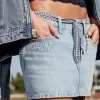 Low-Rise-Mini-Jeansrock der Klasse 26