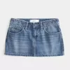 Low-Rise-Mini-Jeansrock mit bestickter Schleife Low-Rise-Mini-Jeansrock mit bestickter Schleife