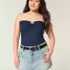 Low-Rise-Mini-Skort aus Denim Low-Rise-Mini-Skort aus Denim