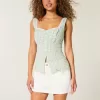 Low-Rise-Mini-Skort aus Denim Low-Rise-Mini-Skort aus Denim