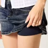 Low-Rise-Mini-Skort aus Denim Low-Rise-Mini-Skort aus Denim