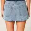 Low-Rise-Mini-Skort aus Denim Low-Rise-Mini-Skort aus Denim
