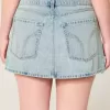 Low-Rise-Mini-Skort aus Denim Low-Rise-Mini-Skort aus Denim