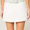 Low-Rise-Mini-Skort aus Denim Low-Rise-Mini-Skort aus Denim