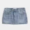 Low-Rise-Mini-Skort aus Denim