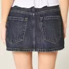 Low-Rise-Mini-Skort aus Denim Low-Rise-Mini-Skort aus Denim