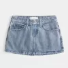 Low-Rise-Mini-Skort aus Denim Low-Rise-Mini-Skort aus Denim