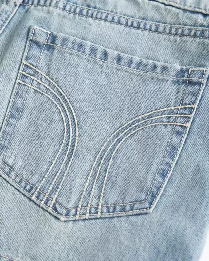 Low-Rise-Mini-Skort aus Denim Low-Rise-Mini-Skort aus Denim
