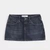 Low-Rise-Mini-Skort aus Denim Low-Rise-Mini-Skort aus Denim
