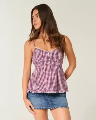 Low-Rise-Mini-Skort aus Denim mit Nieten