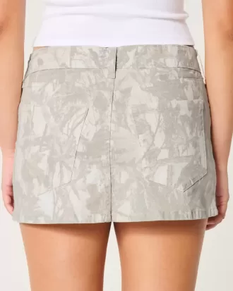 Low-Rise-Mini-Skort aus Twill mit Camouflage-Muster