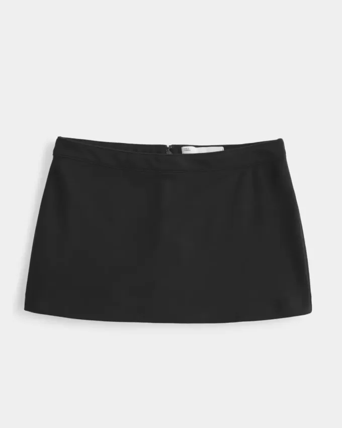 Low-Rise Ponte Mini-Skort in A-Linie Low-Rise Ponte Mini-Skort in A-Linie