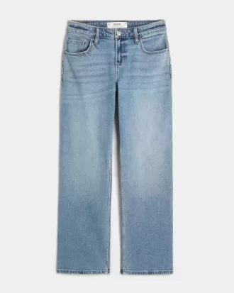 Low-Rise Relaxed Straight Jeans in mittlerer Waschung Low-Rise Relaxed Straight Jeans in mittlerer Waschung
