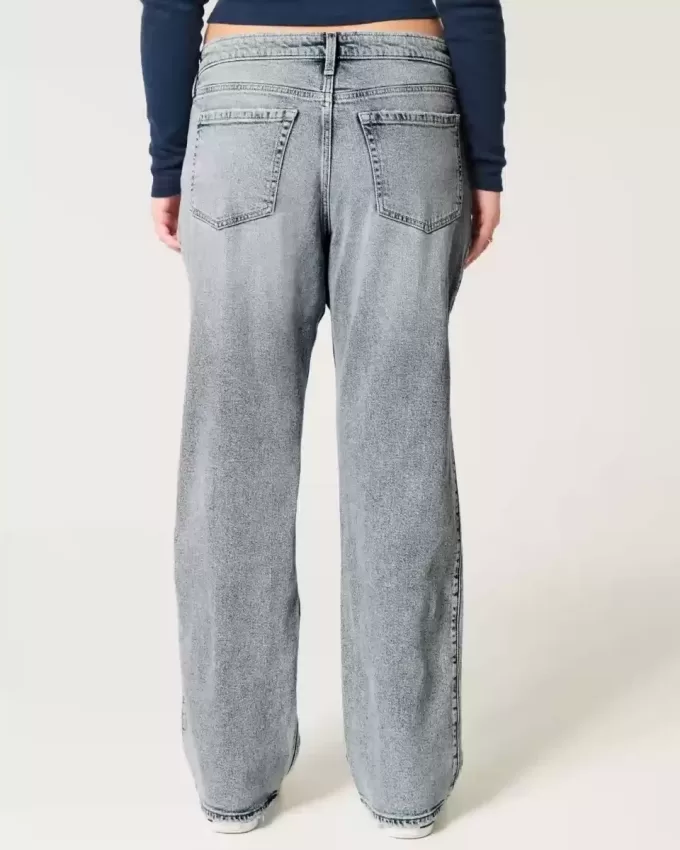 Low-Rise Relaxed Straight Jeans in mittlerer Waschung Low-Rise Relaxed Straight Jeans in mittlerer Waschung