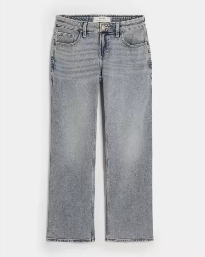 Low-Rise Relaxed Straight Jeans in mittlerer Waschung Low-Rise Relaxed Straight Jeans in mittlerer Waschung