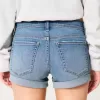 Low-Rise-Shortie-Shorts aus Denim in mittlerer Waschung Low-Rise-Shortie-Shorts aus Denim in mittlerer Waschung