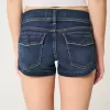 Low-Rise-Shortie-Shorts aus dunkel gewaschenem Denim Low-Rise-Shortie-Shorts aus dunkel gewaschenem Denim