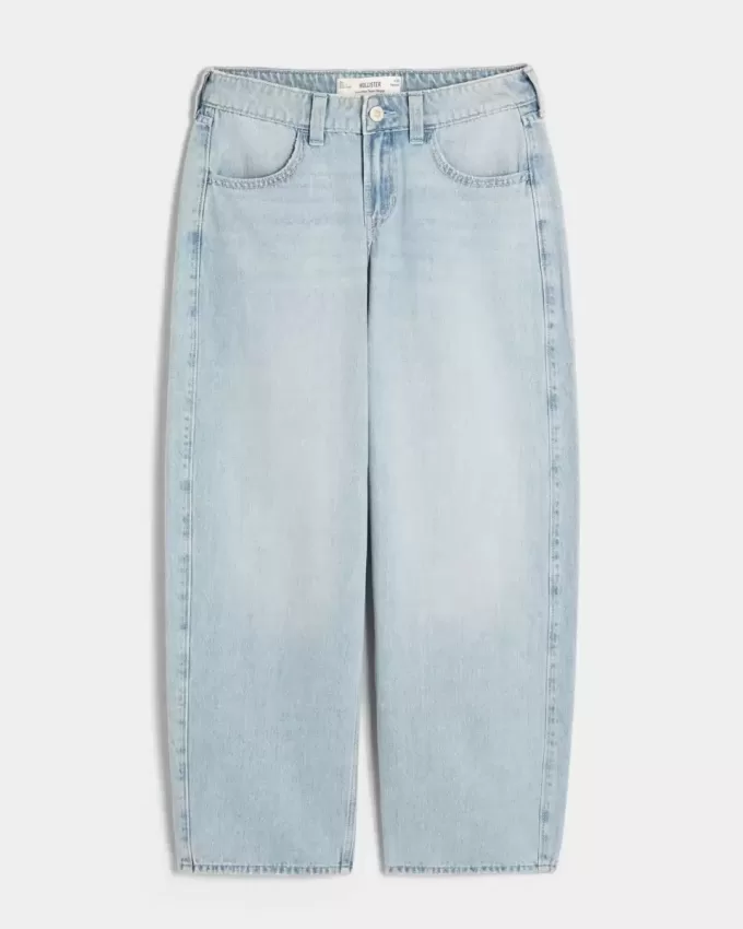 Low-Rise Tapered Baggy Jeans mit mittlerer Waschung Low-Rise Tapered Baggy Jeans mit mittlerer Waschung