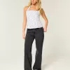 Low-Rise verwaschene schwarze Baggy-Jeans Low-Rise verwaschene schwarze Baggy-Jeans