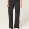 Low-Rise verwaschene schwarze Baggy-Jeans Low-Rise verwaschene schwarze Baggy-Jeans
