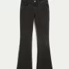 Low-Rise verwaschene schwarze Bootcut-Jeans Low-Rise verwaschene schwarze Bootcut-Jeans