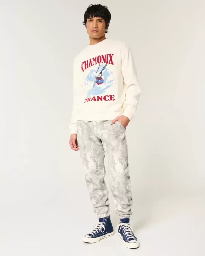 Lässige Fleece-Jogginghose mit Camouflage-Muster Lässige Fleece-Jogginghose mit Camouflage-Muster