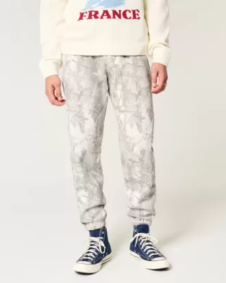 Lässige Fleece-Jogginghose mit Camouflage-Muster Lässige Fleece-Jogginghose mit Camouflage-Muster